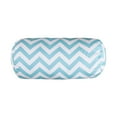 thumbnail image 1 of Majestic Home Goods Decorative Light Blue Chevron Round Bolster Pillow, 1 of 5
