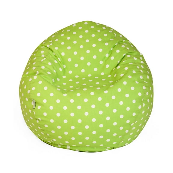 Majestic Home Goods Decorative Lime Small Polka Dot Small Classic Bean Bag