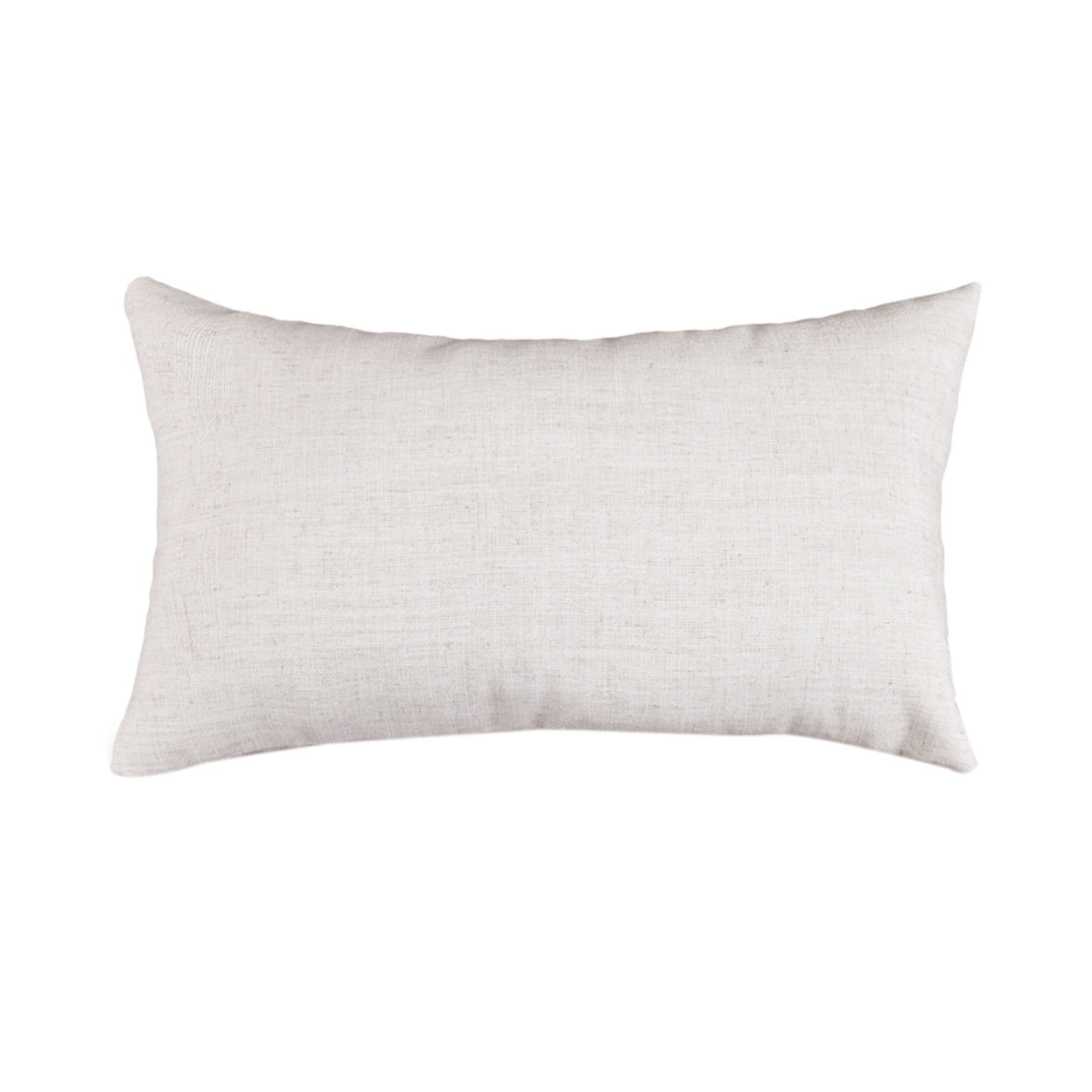 Magnolia White Linen Rectangular Throw Pillow 20" x 12"