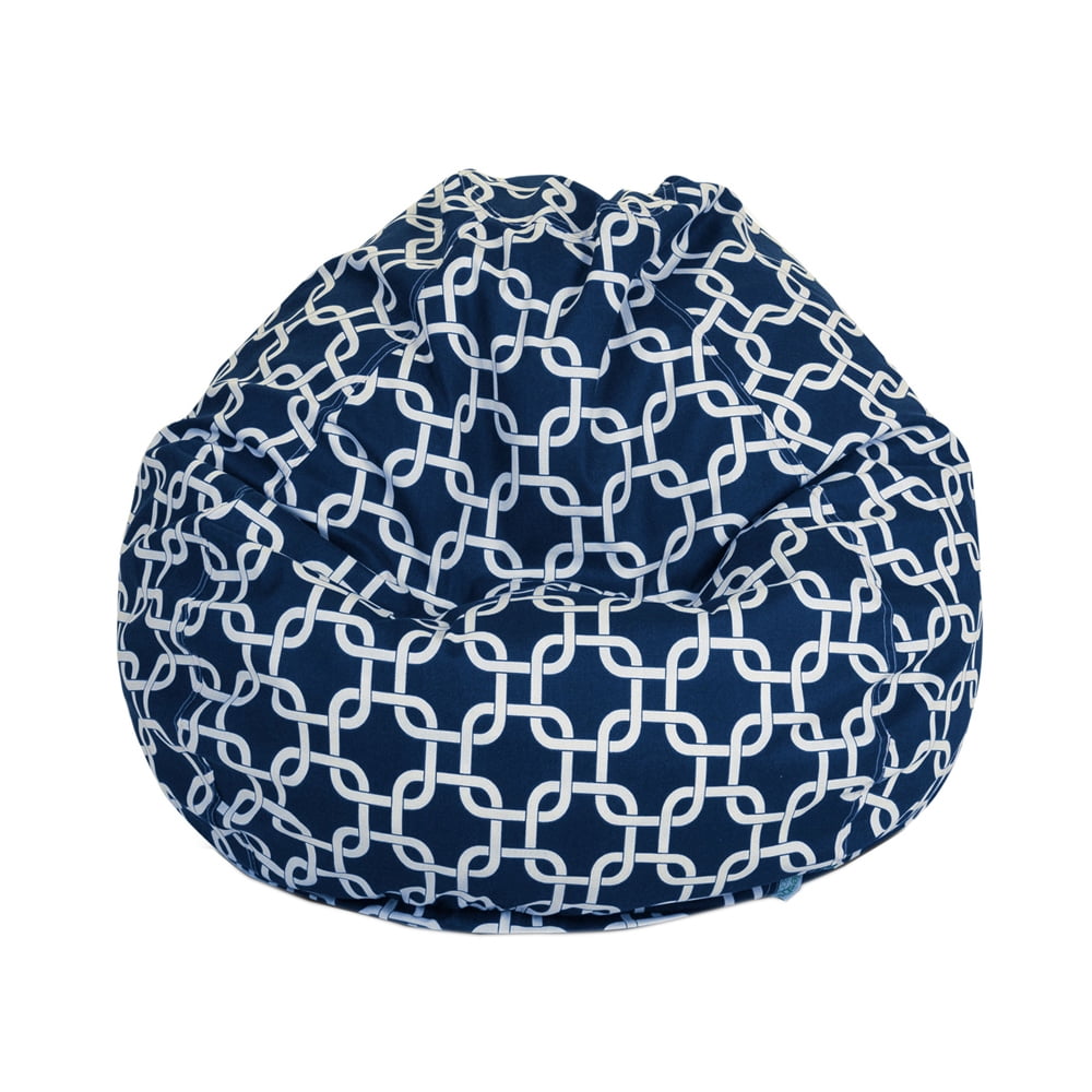 Majestic Home Goods Decorative Navy Blue Links Small Classic Bean Bag