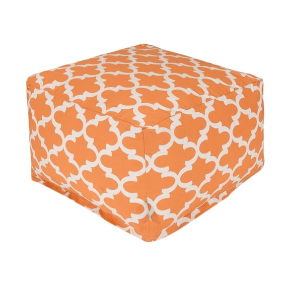 Majestic Home Goods Decorative Peach Trellis Large Ottoman