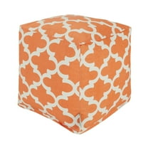 Majestic Home Goods Decorative Peach Trellis Small Cube Ottoman
