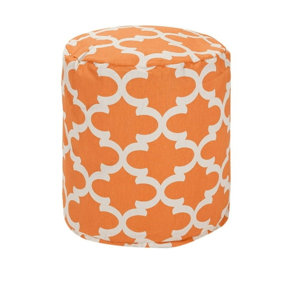 Peach Trellis Small Pouf