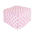 thumbnail image 1 of Majestic Home Goods Decorative Soft Pink Links Large Ottoman, 1 of 6