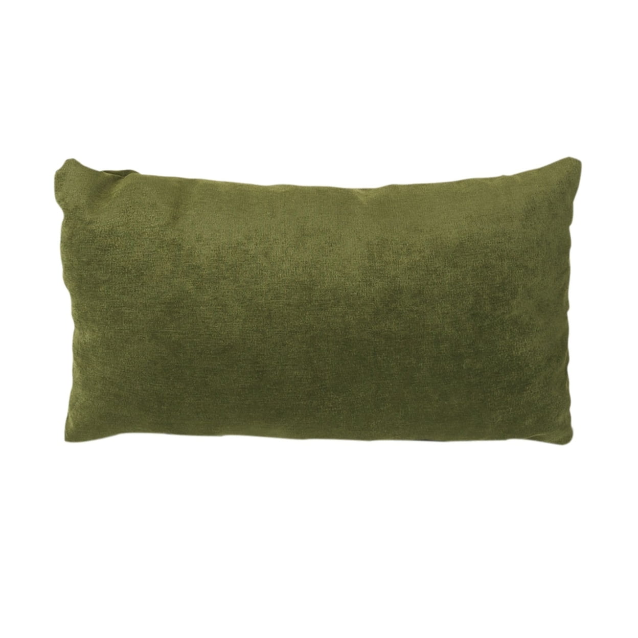 Fern Green Rectangular Velvet Throw Pillow