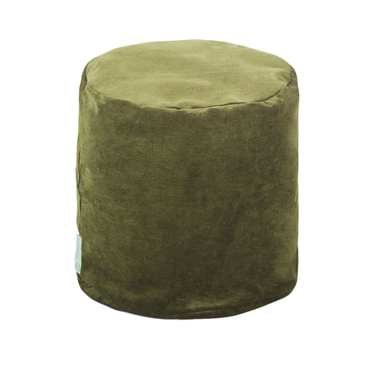 Green Micro-Velvet Eco-Friendly Small Pouf Ottoman