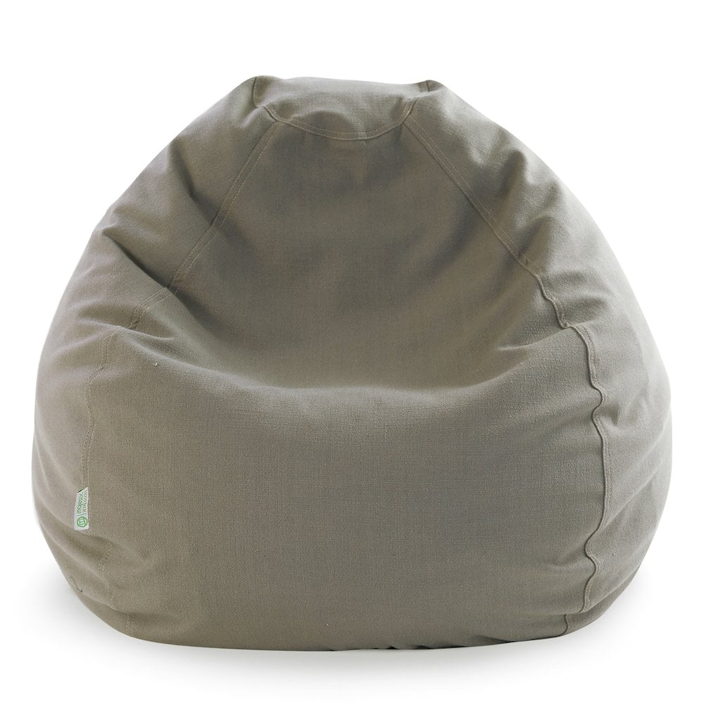 Gray Small Bean Bag with Recycled Polystyrene Beads