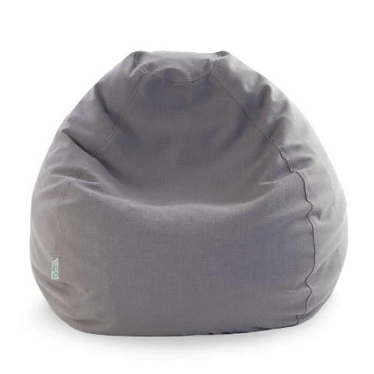 Gray Small Bean Bag with Recycled Polystyrene Beads
