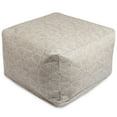 thumbnail image 1 of Majestic Home Goods Ottoman Pouf Charlie Beige Metallic, 1 of 6