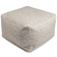 thumbnail image 1 of Majestic Home 85907237059 Charlie Beige Metallic Ottoman - 27 x 27 x 17 in., 1 of 6