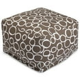thumbnail image 1 of Majestic Home Goods Indoor Cotton Mocha Fusion Ottoman Pouf, 1 of 6