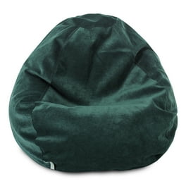 Majestic Home Goods Decorative Dark Brown Micro velvet Small Classic Bean Bag Walmart