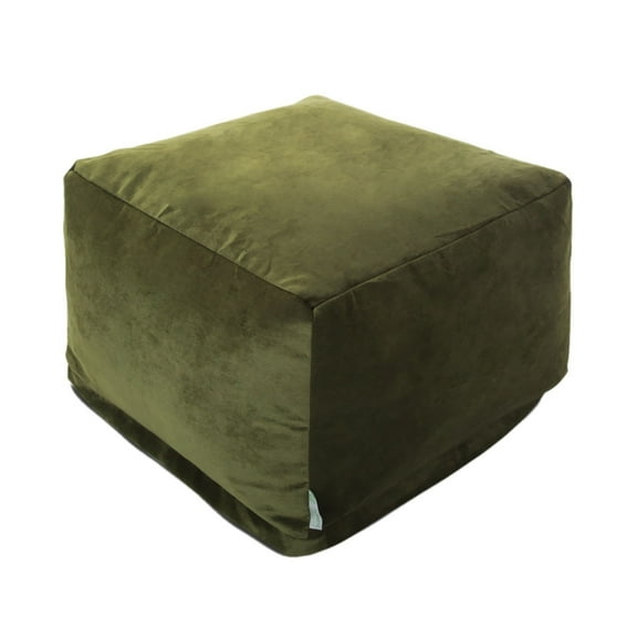 Majestic Home Goods Indoor Micro Velvet Fern Villa Ottoman Pouf