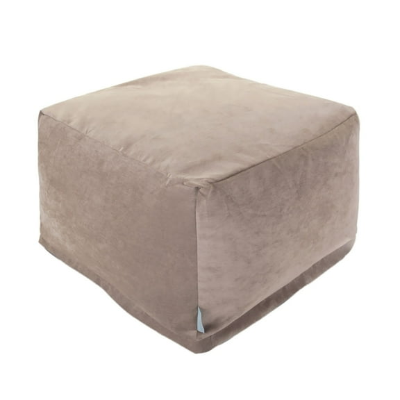 Majestic Home Goods Indoor Micro Velvet Pearl Villa Ottoman Pouf