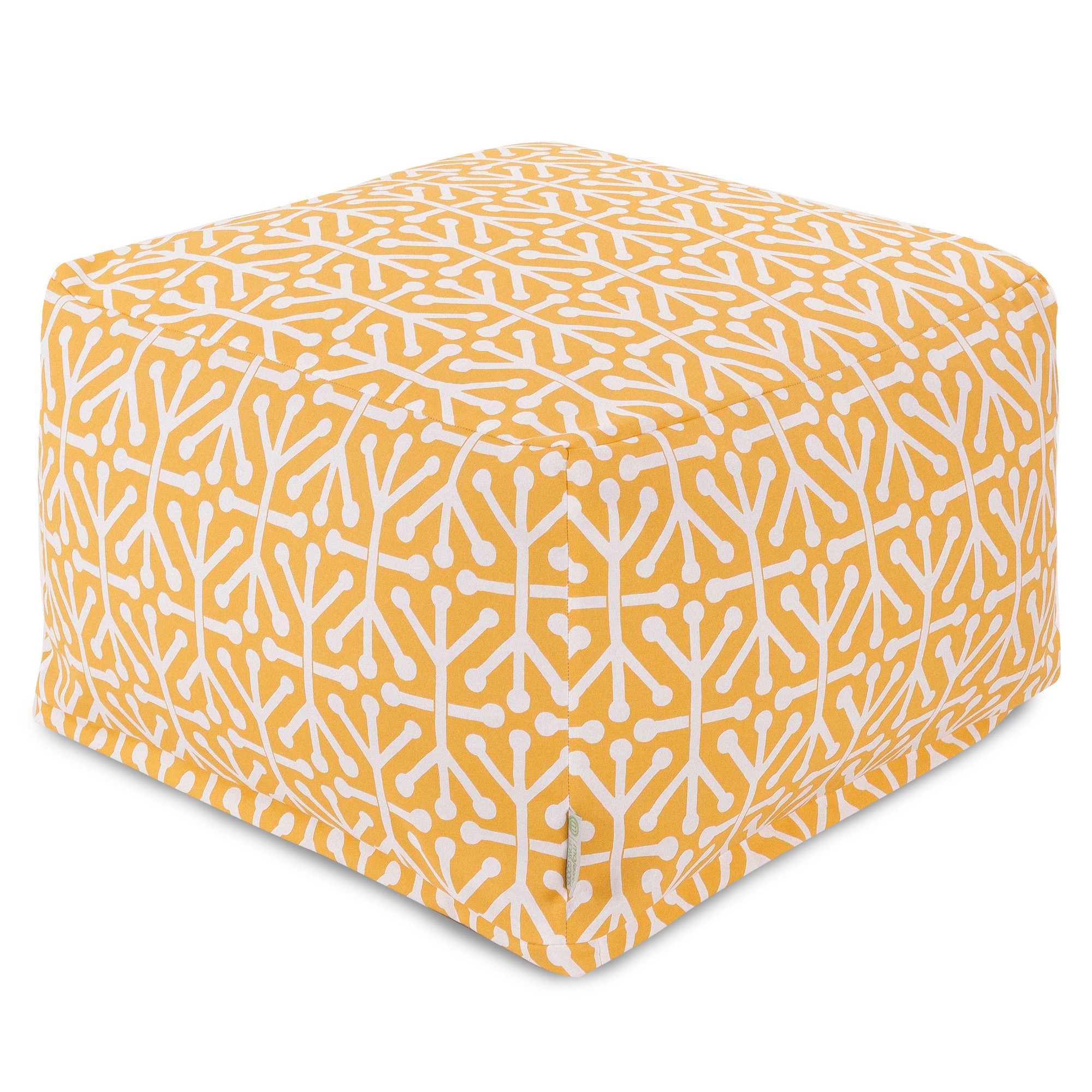 Majestic Home Goods Indoor Outdoor Aruba Ottoman Pouf 27 in L x 27 in W x 17 in H - image 1 of 6