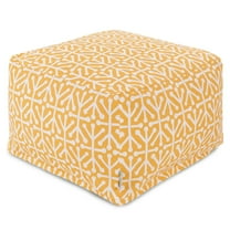 Majestic Home Goods Indoor Outdoor Aruba Ottoman Pouf 27 in L x 27 in W x 17 in H