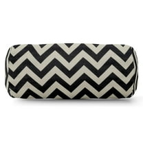 Majestic Home Goods Bolster Pillow Chevron Black