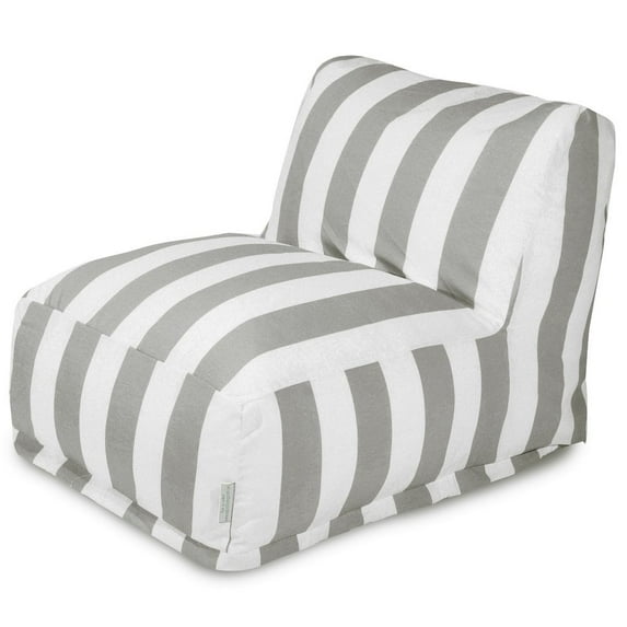 Majestic Home Goods Chair Lounger Vertical Stripe Gray