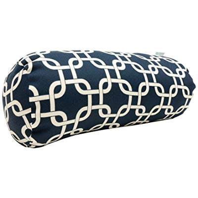 majestic home goods links round bolster, navy blue