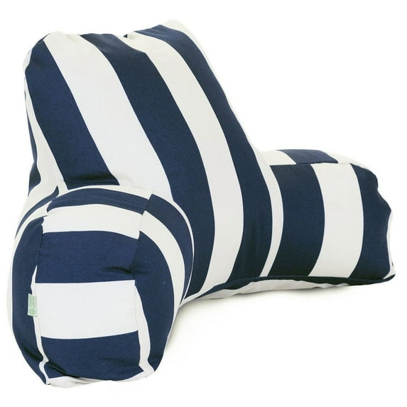 Majestic Home Goods Reading Pillow Vertical Stripe Navy