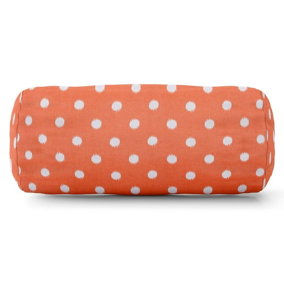 Majestic Home Goods Bolster Pillow Ikat Dot Orange