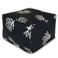 thumbnail image 1 of Majestic Home Goods Ottoman Pouf Coral Black, 1 of 6