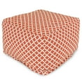thumbnail image 1 of Majestic Home Goods Ottoman Pouf Bamboo Burnt Orange, 1 of 6