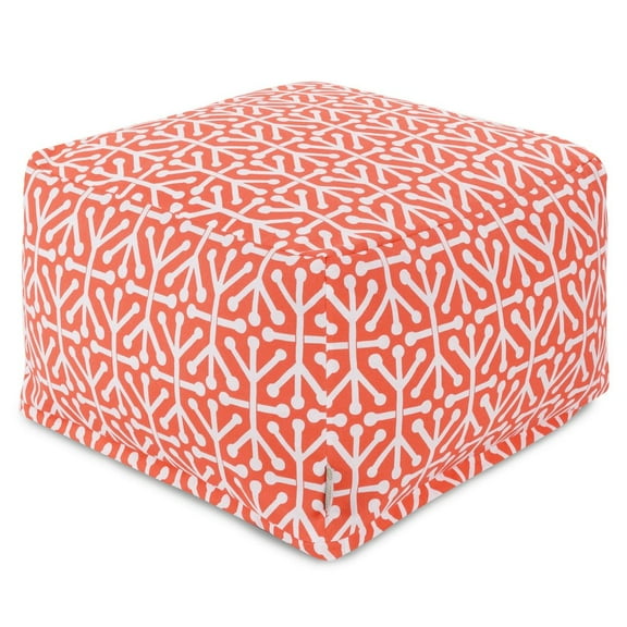 Majestic Home Goods Ottoman Pouf Aruba Orange