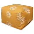 thumbnail image 1 of Majestic Home Goods Ottoman Pouf Coral Yellow, 1 of 6