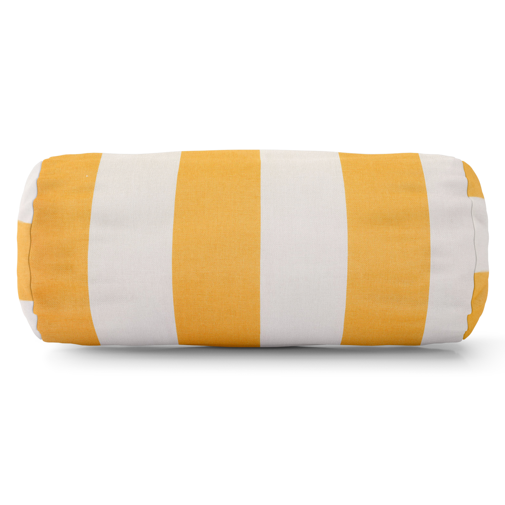 Majestic Home Goods Indoor Outdoor Yellow Vertical Stripe Round Bolster Decorative Throw Pillow 18.5 in L x 8 in W x 8 in H - image 1 of 6