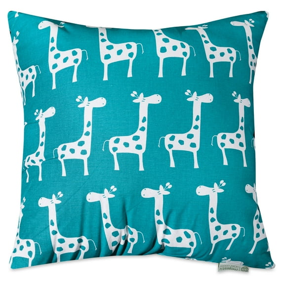 Majestic Home Goods Indoor Turquoise Stretch Extra Large Decorative Throw Pillow 24 in L x 10 in W x 24 in H