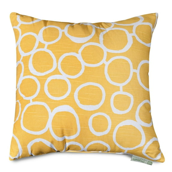 Majestic Home Goods Indoor Yellow Fusion Large Decorative Throw Pillow 20 in L x 8 in W x 20 in H