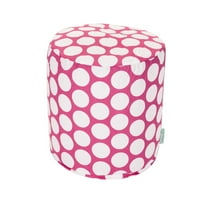 Majestic Home Goods Large Polka Dot Indoor Ottoman Pouf
