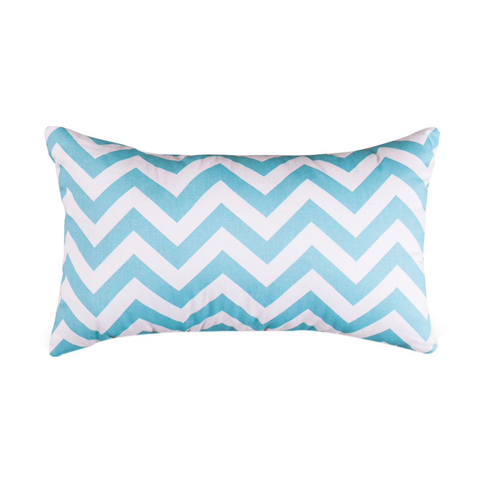 Majestic Home Goods Light Blue Chevron Small Pillow
