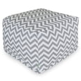 thumbnail image 1 of Majestic Home Goods Ottoman Pouf Chevron Gray, 1 of 6