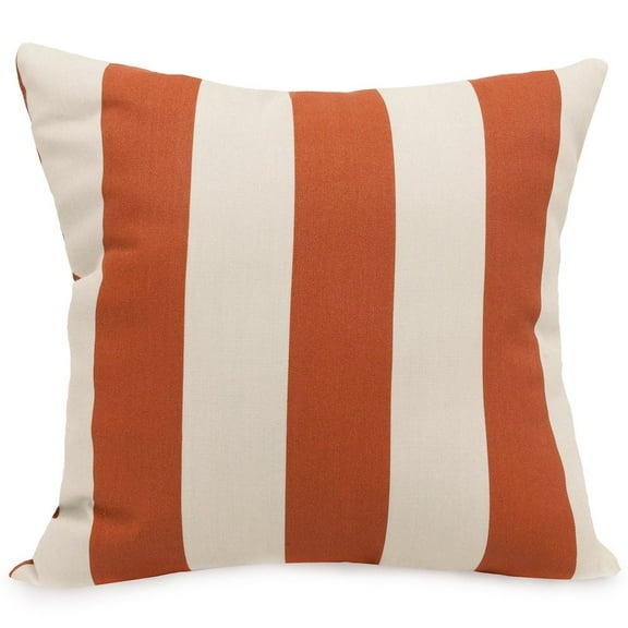Majestic Home Goods Pillow 20x20 Vertical Stripe Burnt Orange