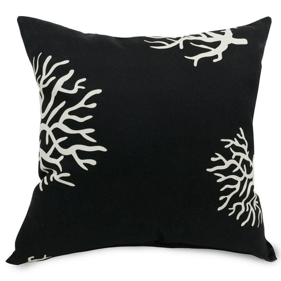 Majestic Home Goods Pillow 24x24 Coral Black