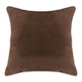 thumbnail image 1 of Majestic Home Goods Pillow 24x24 Faux Suede Dark Brown, 1 of 4