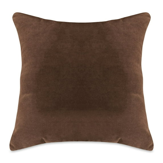 Majestic Home Goods Pillow 24x24 Faux Suede Dark Brown