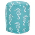 thumbnail image 1 of Majestic Home Goods Pouf Sea Horse Teal, 1 of 6
