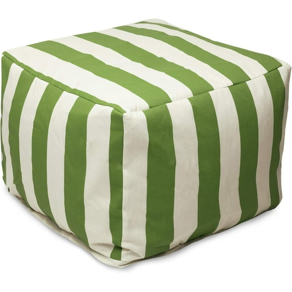 Majestic Home Goods Sage Vertical Strip Ottoman, Large