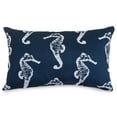thumbnail image 1 of Majestic Home Navy Sea Horse Small Pillow, 1 of 6