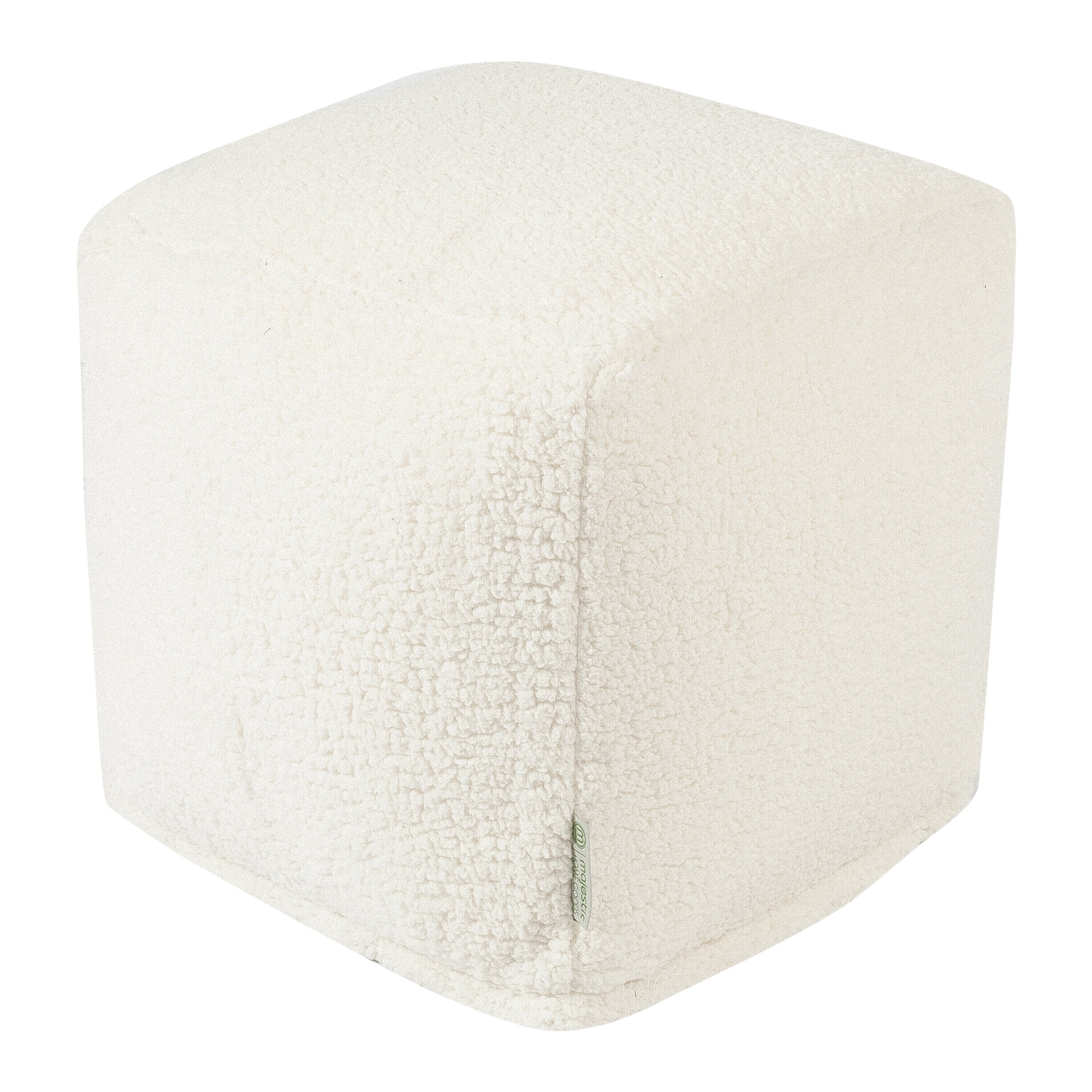 Majestic Home Goods Sherpa Indoor Ottoman Pouf