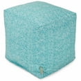 thumbnail image 1 of Majestic Home Goods Cube Pouf South West Teal, 1 of 6