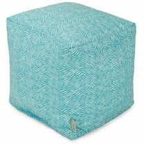 Majestic Home Goods Cube Pouf South West Teal