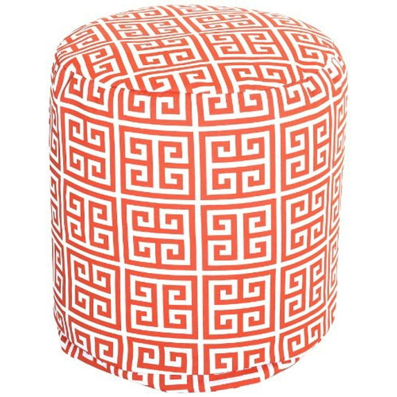 Majestic Home Goods Towers Pouf, Small, Orange
