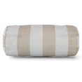 thumbnail image 1 of Majestic Home Goods Indoor Outdoor Sand Vertical Stripe Round Bolster Decorative Throw Pillow 18.5 in L x 8 in W x 8 in H, 1 of 6