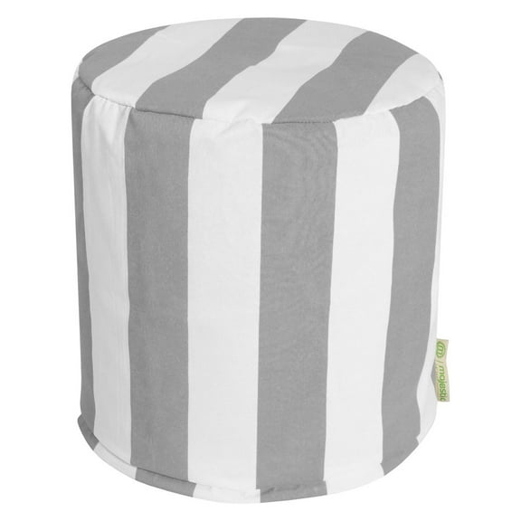 Majestic Home Goods Vertical Stripe Indoor / Outdoor Fabric Pouf