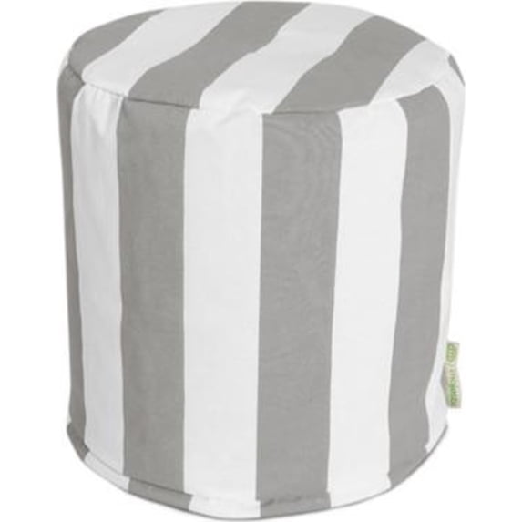 Majestic Home Goods Vertical Stripe Indoor / Outdoor Fabric Pouf