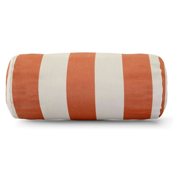 Majestic Home Goods Bolster Pillow Vertical Stripe Burnt Orange